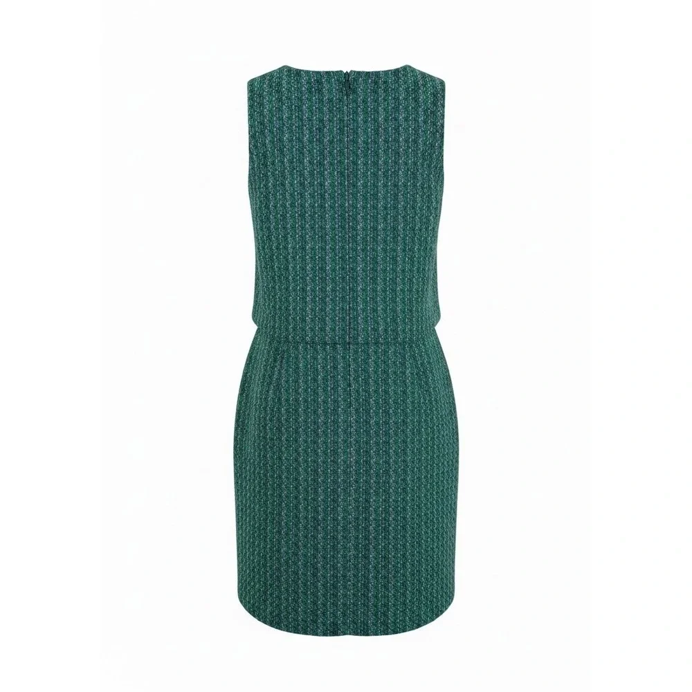J.Crew‎ Tweed Woven Two-Piece Set Women Top XL Skirt 16 Green Blue Elevated